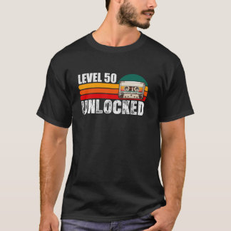 Niveau 50 Ontgrendelde Videogames 50e Verjaardag L T-shirt