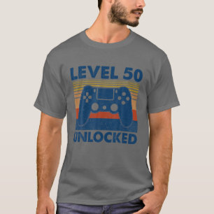  niveau 50 onvergrendelde grappige videokamer 50e  t-shirt