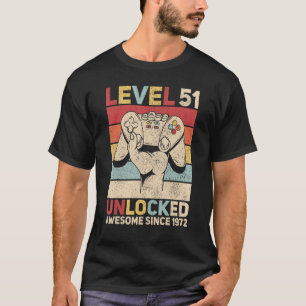Niveau 51 niet vergrendeld 51 jaar oude Mannen 51s T-shirt