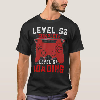 NIVEAU 56 Volledig NIVEAU 57 Belastinggamer Birthd T-shirt