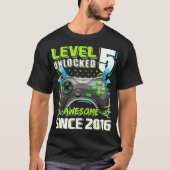 Niveau 5 Geweldige 2016 ontgrendeld videogame 5th  T-shirt (Voorkant)
