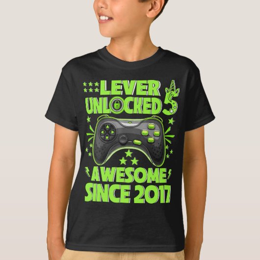 Niveau 5 Geweldige 2017-videogame zonder vergrende T-shirt (Voorkant)