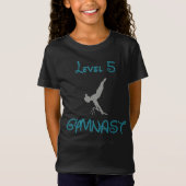 Niveau 5 Gymnast Fancy Doopvont Glitter T-Shirt (Voorkant)