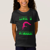 Niveau 5 Gymnast Neon Pink en Green T-Shirt (Voorkant)