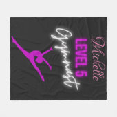 Niveau 5 Gymnast Persoonlijke ventilatorbank Fleece Deken (Voorkant (Horizontaal))