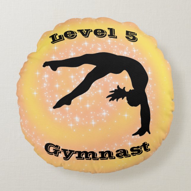 Niveau 5 Gymnast Rond Kussen (Voorkant)