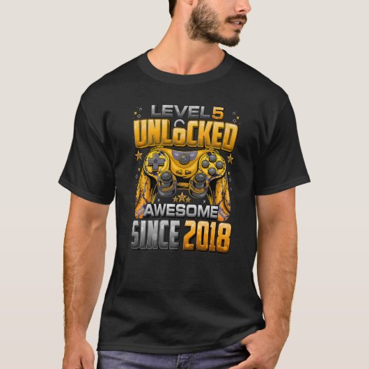 Niveau 5 niet-vergrendeld Geweldige sinds 2018 5e  T-shirt (Voorkant)