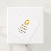 Niveau 5 ontgrendeld slot sinaasappel bruin Happy  Bedankjes Labels (In situ)