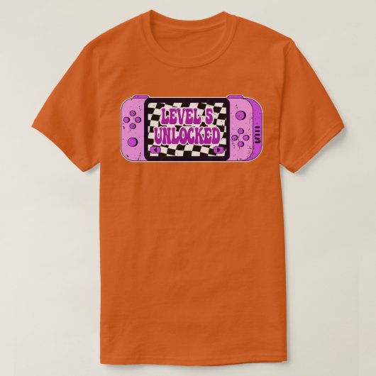 Niveau 5 ontgrendeld t-shirt (Design voorkant)