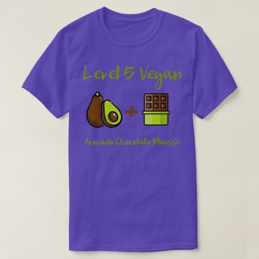 Niveau 5 Vegan Avocado Chocolate Mousse Raw Veggie T-shirt (Design voorkant)