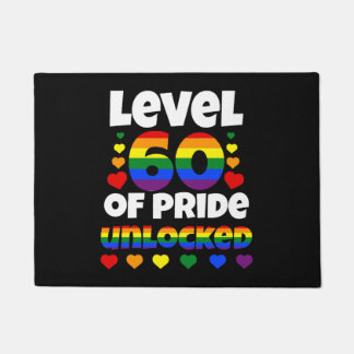 Niveau 60 van Pride Unlocked Rainbow LGBT 60ste Deurmat