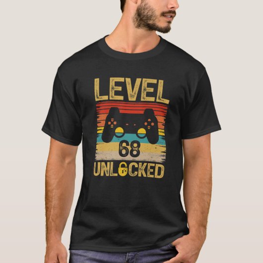 niveau 68 Onvergrendelde videogame 68th Bi T-shirt (Voorkant)