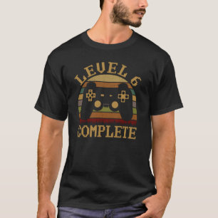 Niveau 6 Complete 6e Jubileum Video Gamer T-shirt