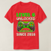 Niveau 6 Geweldige 2016-videogame van 6 dagen ontg T-shirt (Design voorkant)