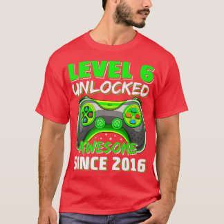Niveau 6 Geweldige 2016-videogame van 6 dagen ontg T-shirt