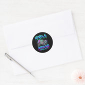 Niveau 6 Ontgrendeld 6 Jaar Oud Jongen Verjaardags Ronde Sticker (Envelop)