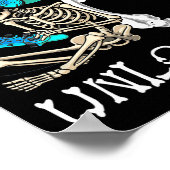 Niveau 6 Ontgrendeld Skeleton Gamer Video Gaming 6 Poster (Hoek)