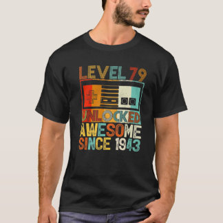 Niveau 79 niet-vergrendeld Geweldige sinds 1943 79 T-shirt