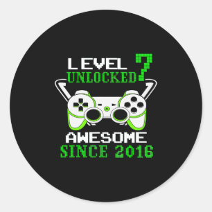 Niveau 7 Geweldige 2016 ontgrendeld videogame 7th Ronde Sticker