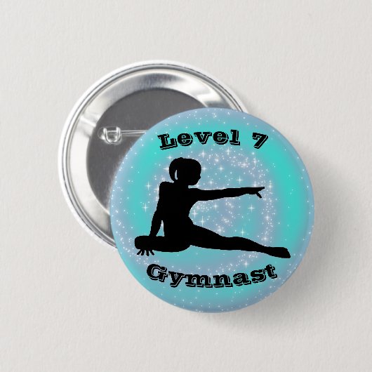 Niveau 7 Gymnast - Meisjes Gymnastiek Button (Voorkant /achterkant)