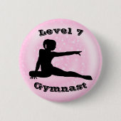 Niveau 7 Gymnast - Meisjes Gymnastiek Button (Voorkant)