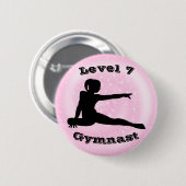 Niveau 7 Gymnast - Meisjes Gymnastiek Button (Voorkant /achterkant)