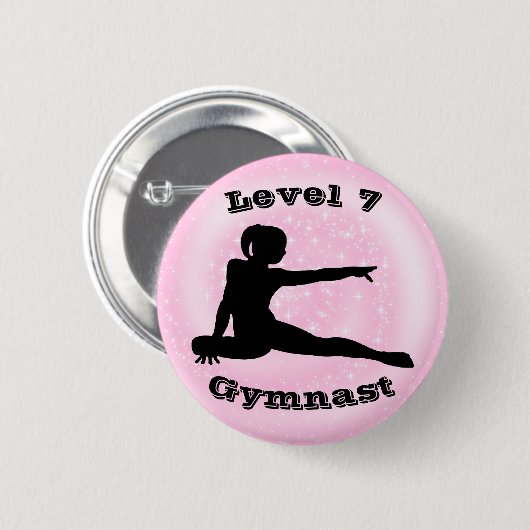 Niveau 7 Gymnast - Meisjes Gymnastiek Button (Voorkant /achterkant)