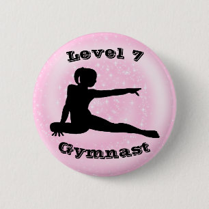 Niveau 7 Gymnast - Meisjes Gymnastiek Button