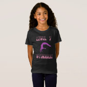 Niveau 7 Gymnast Roze en Paarse Sparkle T-Shirt (Voorkant volledig)