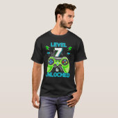 Niveau 7 Kinder vrije dag 7e videogame-sleuf T-shirt (Voorkant volledig)