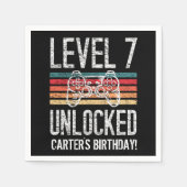 Niveau 7 Ontgrendeld 7e verjaardag op maat Servet (Voorkant)