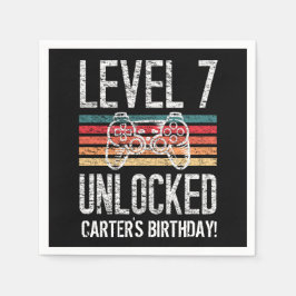 Niveau 7 Ontgrendeld 7e verjaardag op maat Servet
