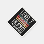 Niveau 7 Ontgrendeld 7e verjaardag op maat Servet (Hoek)