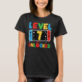 Niveau 7 Onvergrendelde 7e Kinder startdag 7 jaar T-shirt (Voorkant)