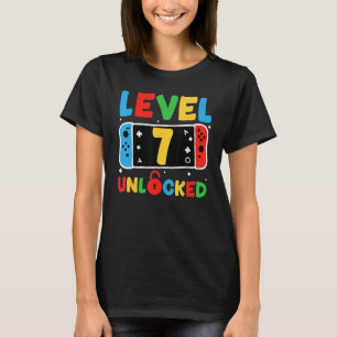 Niveau 7 Onvergrendelde 7e Kinder startdag 7 jaar T-shirt