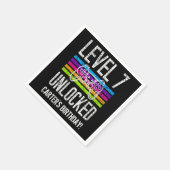 Niveau 7 onvergrendelde 7e verjaardag persoonlijke servet (Hoek)