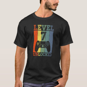 Niveau 7 onvergrendelde videoband 7 jaar oud 7 jaa t-shirt
