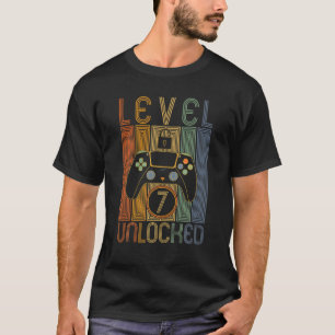 Niveau 7 onvergrendelde videoband 7 jaar oude 7e g t-shirt