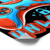 Niveau 7 Onvergrendelde videogame 7e verjaardag Ga Poster (Hoek)