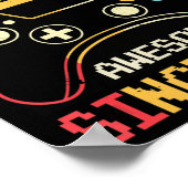 Niveau 7 Onvergrendelde videogame 7e verjaardag Ga Poster (Hoek)