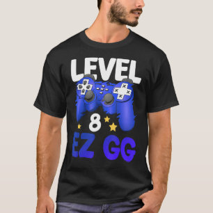 Niveau 8 EZ GG 8e Gamer Jongen Tiener Controller B T-shirt