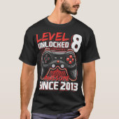 Niveau 8 Geweldige 2013-videogame 8th Birth T-shirt (Voorkant)