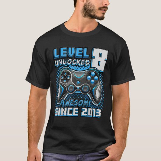 Niveau 8 Geweldige 2013-videogame 8th Birth T-shirt (Voorkant)