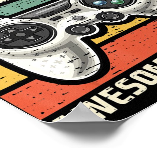 Niveau 8 Geweldige 2014-videogame 8th Birth Poster (Hoek)