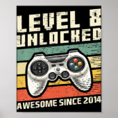 Niveau 8 Geweldige 2014-videogame 8th Birth Poster (Voorkant)