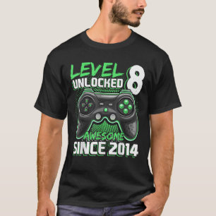 Niveau 8 Geweldige 2014-videogame 8th Birth T-shirt