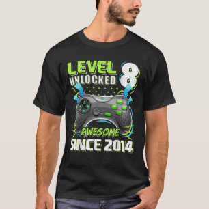 Niveau 8 Geweldige 2014-videogame 8th Birth T-shirt