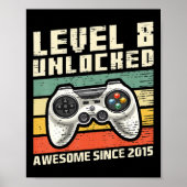 Niveau 8 Geweldige 2015-videogame 8th Birth Poster (Voorkant)