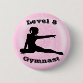 Niveau 8 Gymnast - Meisjes Gymnastiek Button (Voorkant)