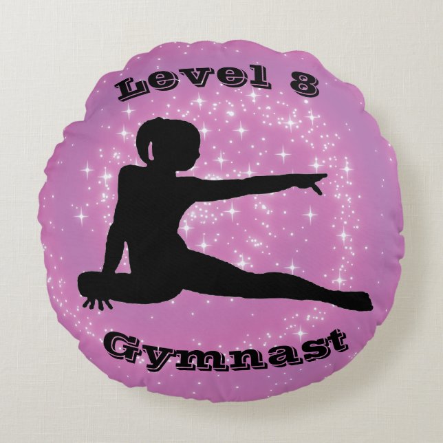 Niveau 8 Gymnast Rond Kussen (Voorkant)